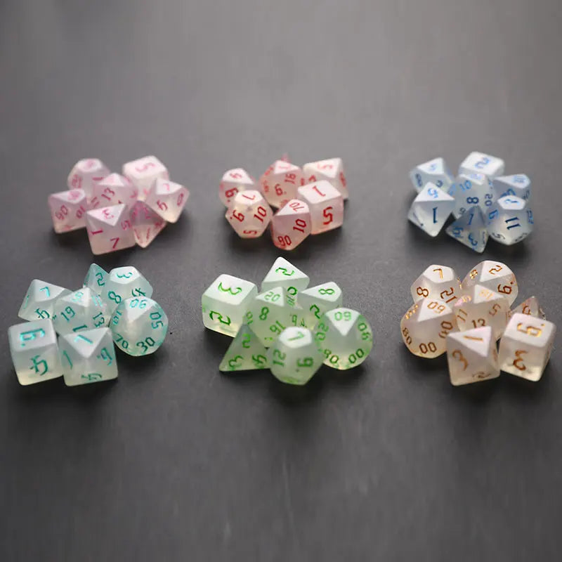 New Dual Color Multi Faced Dragon And Dungeon Game Dice Board Game Color (7 Pieces Per Set) Gaming Gift-Add Fun To Games!