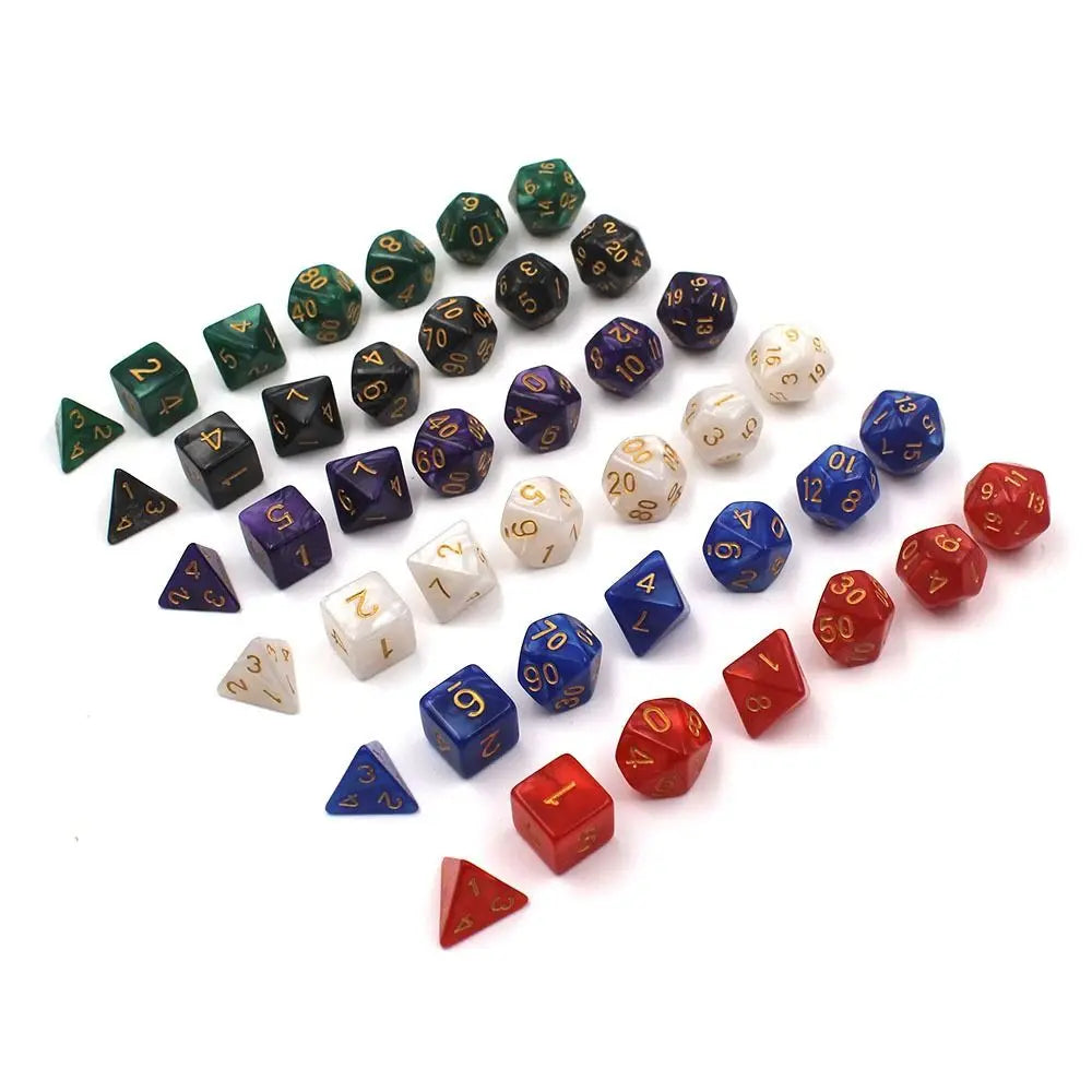 7Pcs Double-Colors Polyhedral DicePolyhedral Dice Game For RPG Dungeons And Dragons DND RPG MTG D20 D12 D10 D8 D6 D4 Table Game