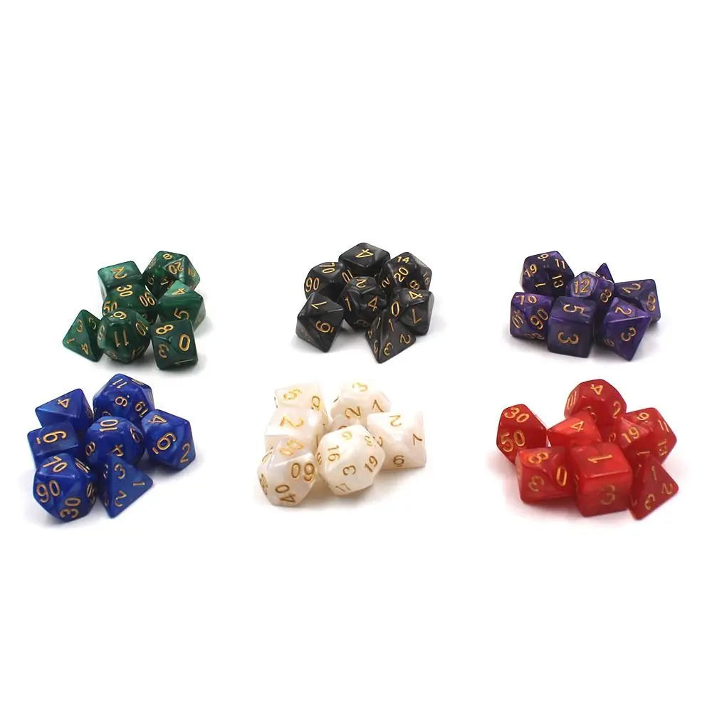 7Pcs Double-Colors Polyhedral DicePolyhedral Dice Game For RPG Dungeons And Dragons DND RPG MTG D20 D12 D10 D8 D6 D4 Table Game