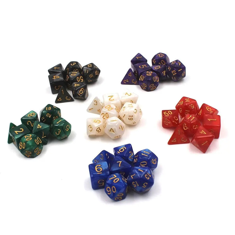 7Pcs Double-Colors Polyhedral DicePolyhedral Dice Game For RPG Dungeons And Dragons DND RPG MTG D20 D12 D10 D8 D6 D4 Table Game