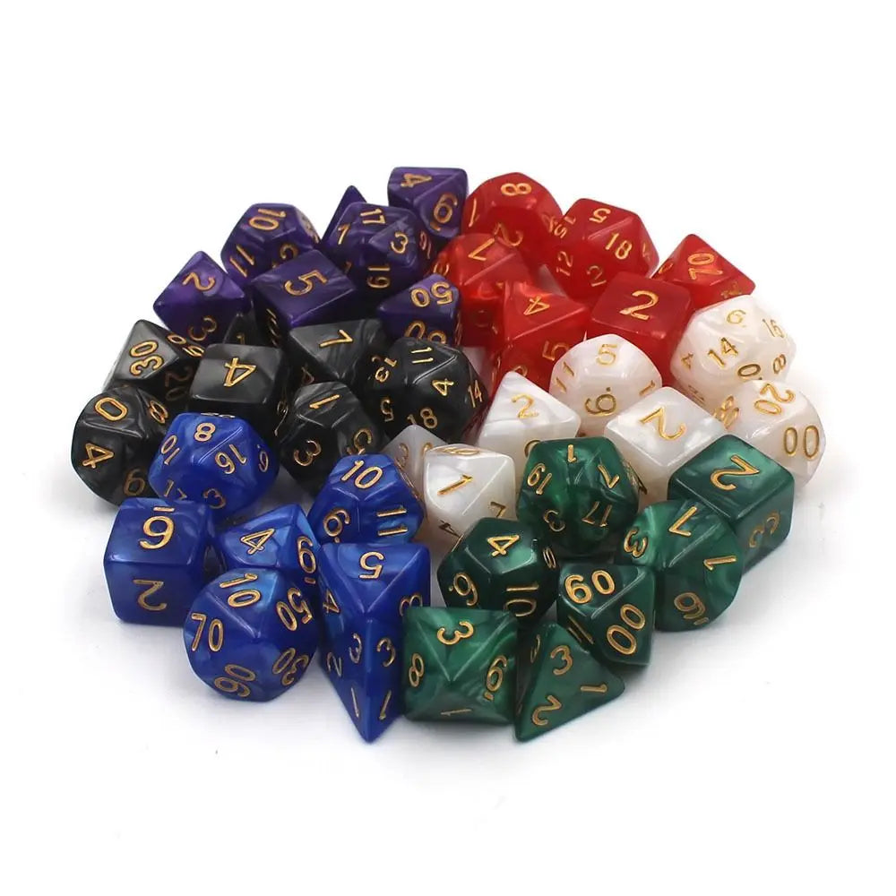 7Pcs Double-Colors Polyhedral DicePolyhedral Dice Game For RPG Dungeons And Dragons DND RPG MTG D20 D12 D10 D8 D6 D4 Table Game