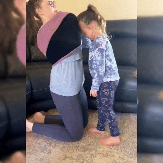 Gif of Using the Baby Sling Carrier Deluxe