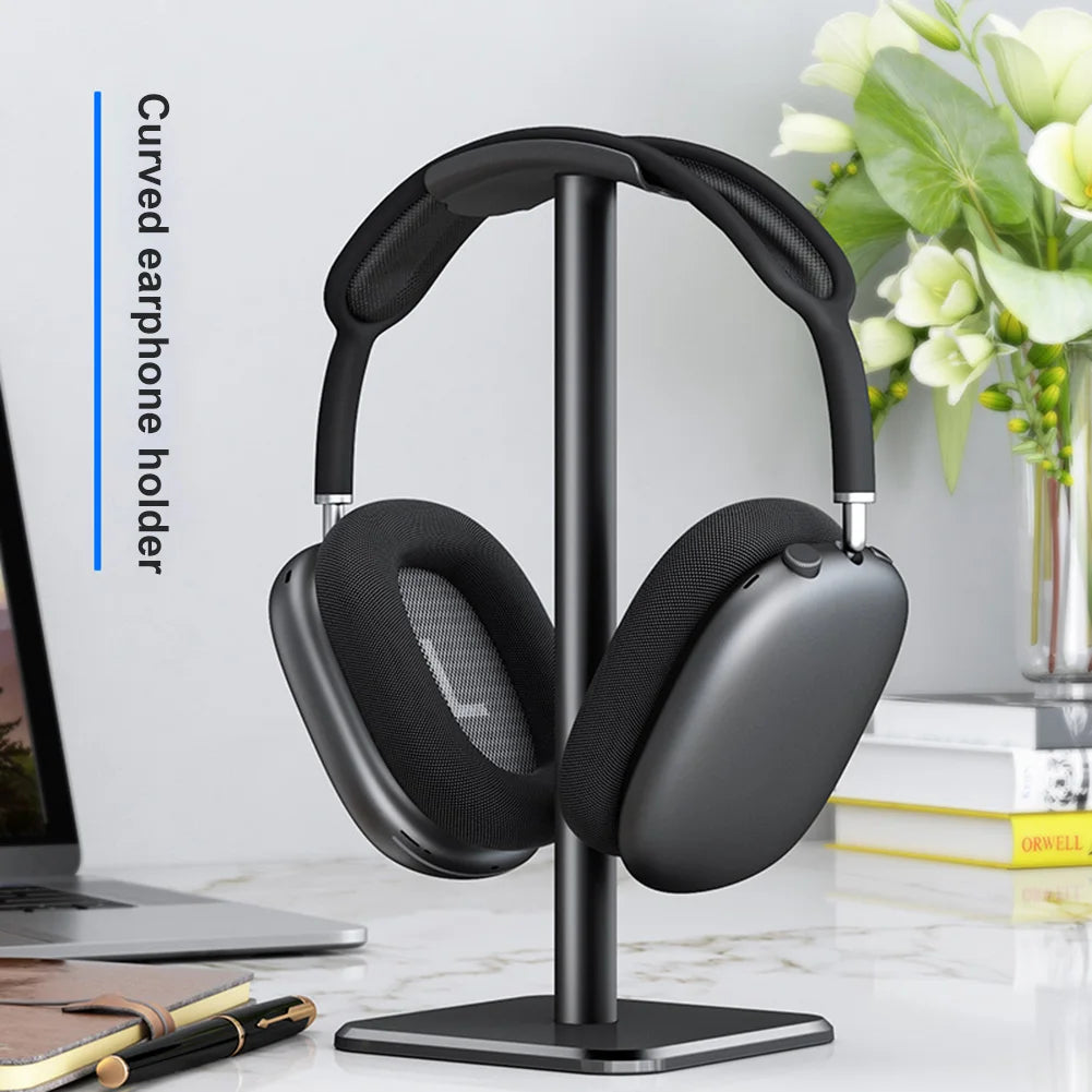 Aluminium Alloy Headphone Stand Holder Space Saving Gaming Headset Stand Rack Desktop Organizer Display Earphone Hanger Bracket