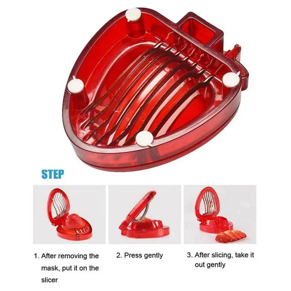 1/2PCS Strawberry Huller Stem Remover And Strawberry Slicer Set Potatoes Tomato Corer Slicer Stainless Steel Kitchen Tools