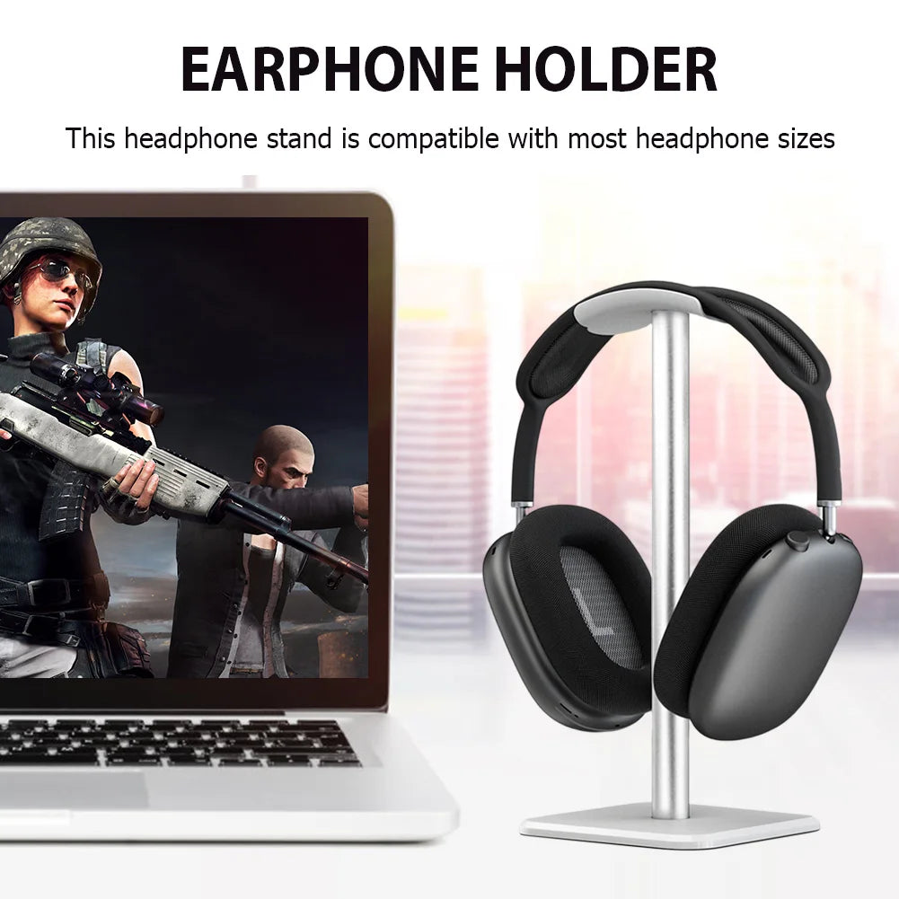 Aluminium Alloy Headphone Stand Holder Space Saving Gaming Headset Stand Rack Desktop Organizer Display Earphone Hanger Bracket