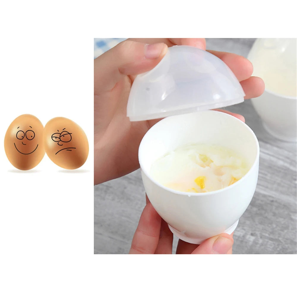 New Healthly Microwave Egg Cooker Boiler Maker Mini Portable Quick Egg Cooking Cup Steamed Kitchen Tools for Breakfast