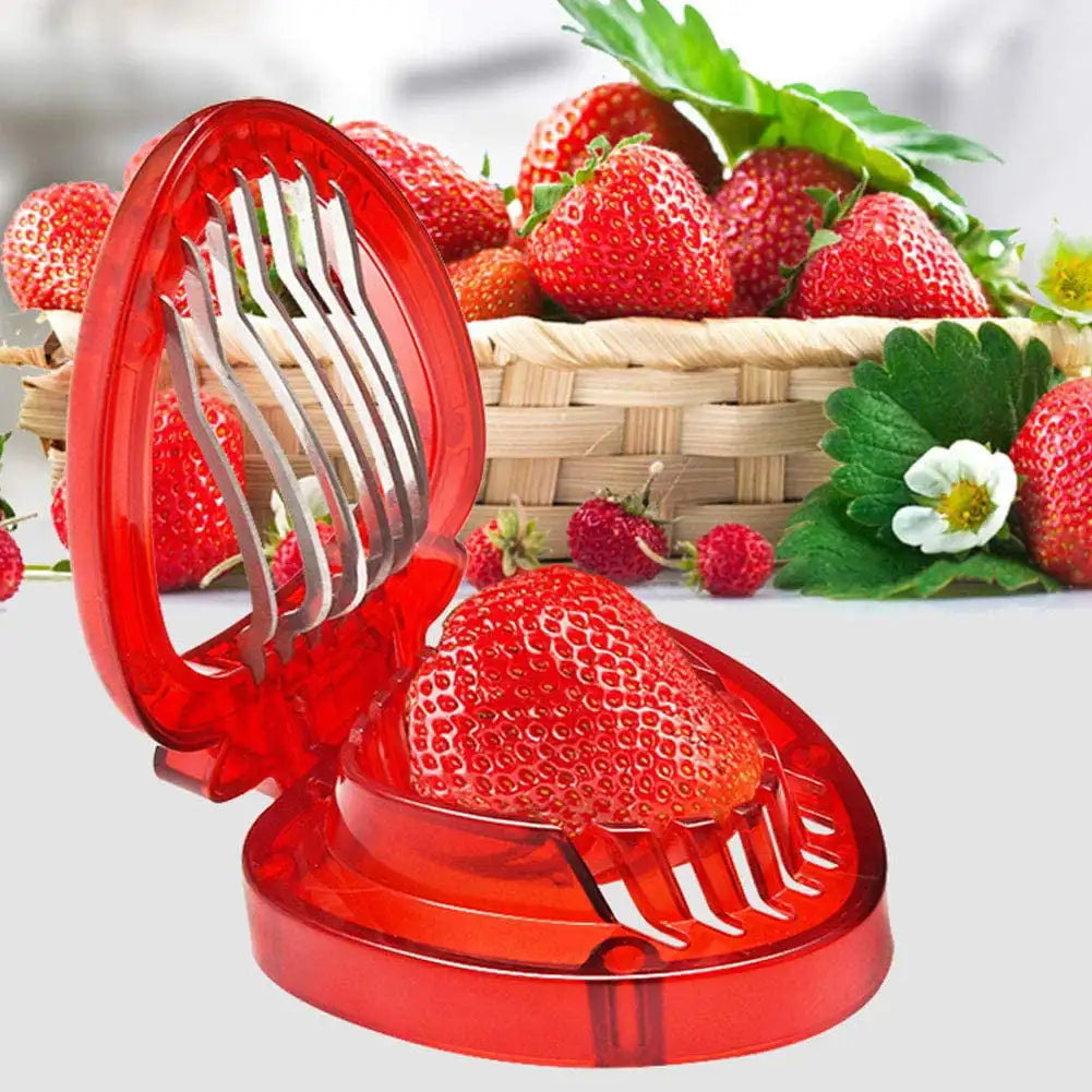 1/2PCS Strawberry Huller Stem Remover And Strawberry Slicer Set Potatoes Tomato Corer Slicer Stainless Steel Kitchen Tools