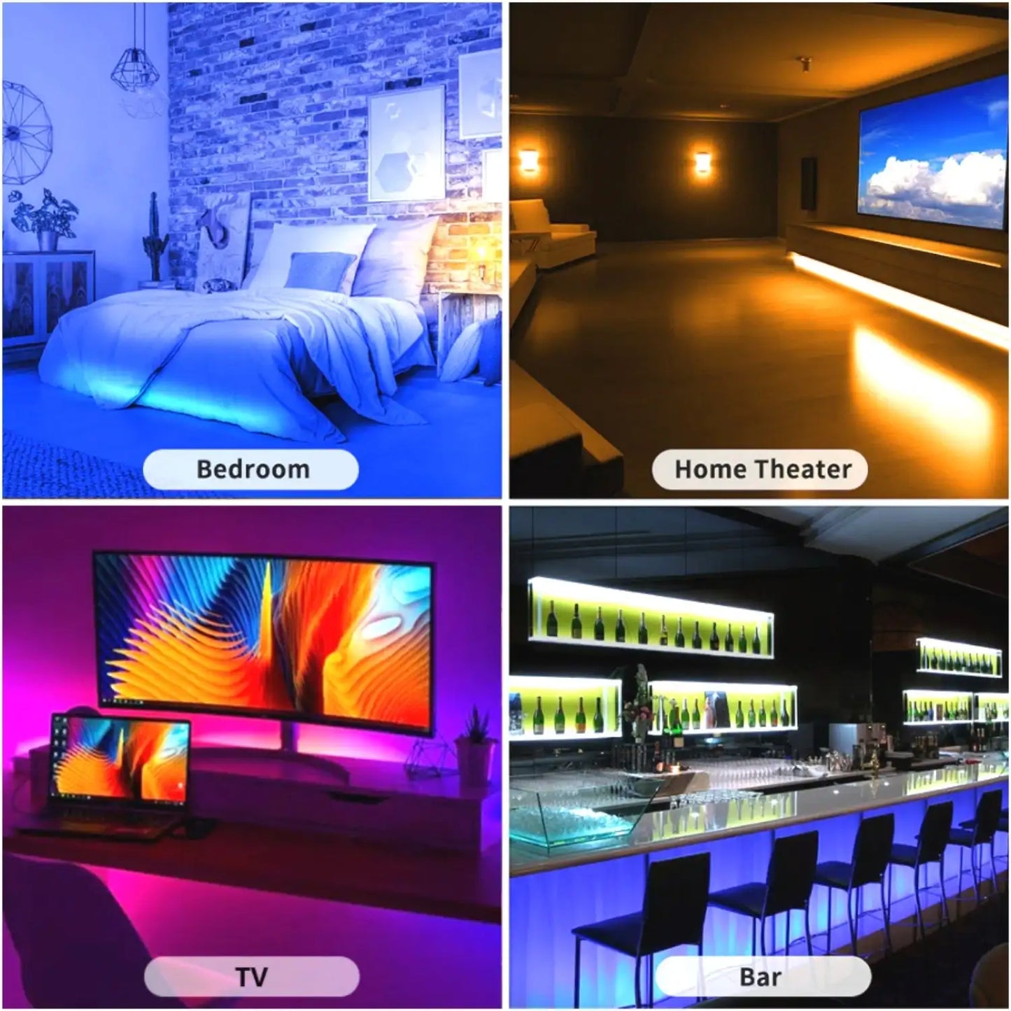 RGB 5050 Led Strip Light Bluetooth App 5V USB Led Tape Flexible Ribbon Diode Tape for TV Backlight Gaming Room Decoration